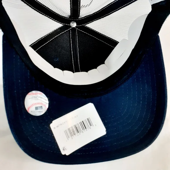 Milwaukee Brewers Cap Snap-back Navy/White Fan Favorite Trucker Hat - Picture 6 of 11